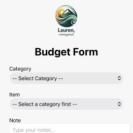 Budget Form User Interface